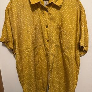 Duluth Trading Co Mustard Dot Shirt